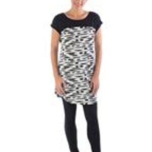 YALA CLAIRE COLOR BLOCKBRUSHSTROKE TUNIC